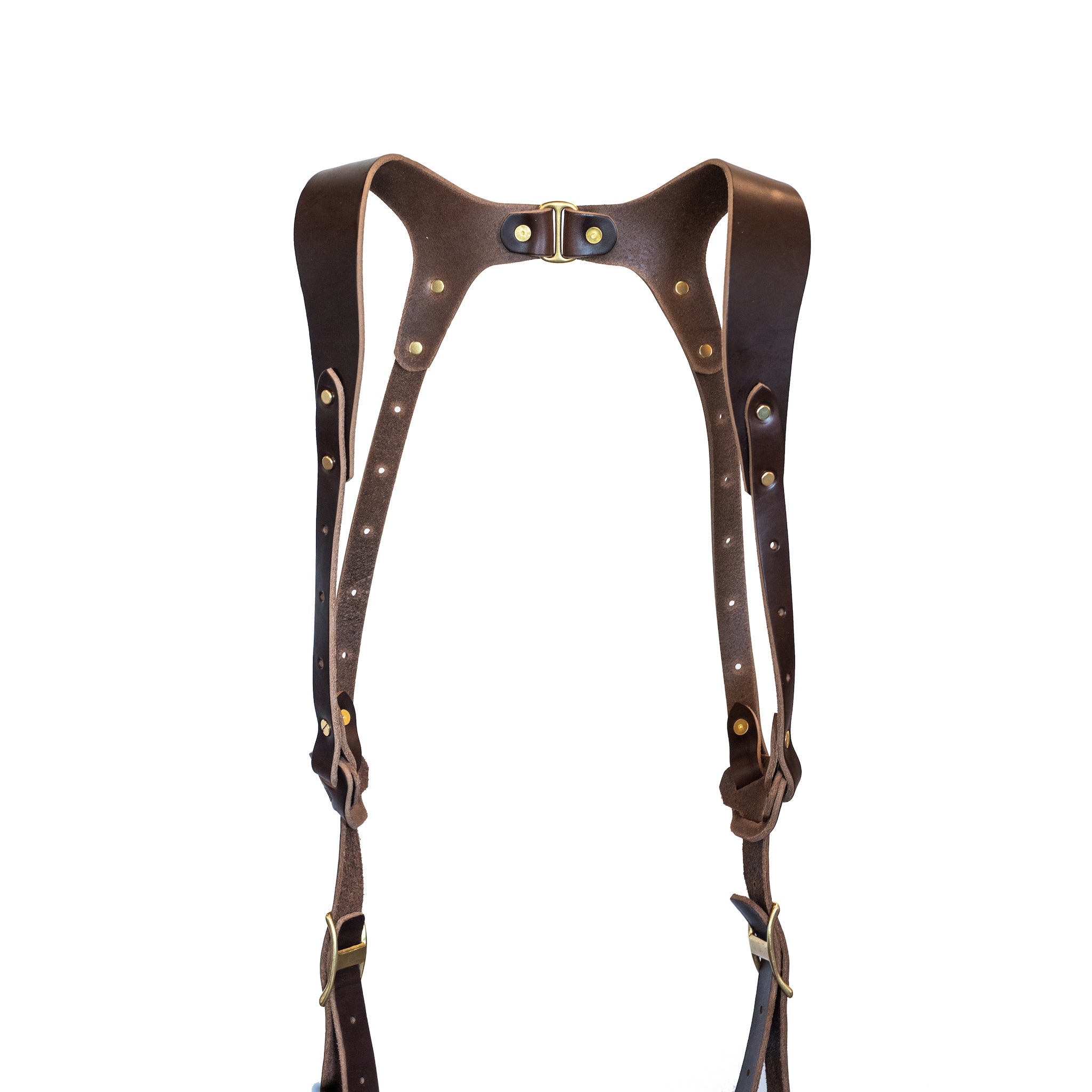 Dark Brown Leather Dual Camera Harness + Pro Package