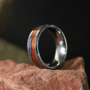 Padauk and Lapis Lazuli Inlay Ring