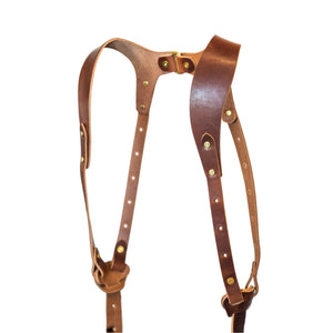Light Brown Leather Dual Camera Harness + Pro Package