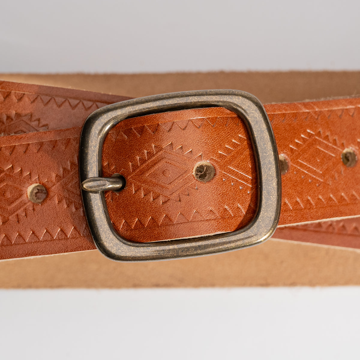 Vintage heavy duty western style belt Vintage Western Belt by India Earl – Rose Anvil main image 3