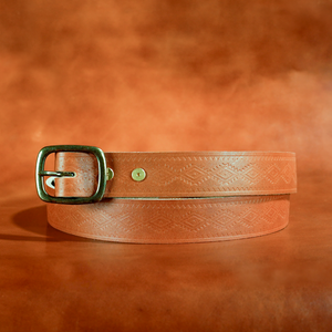 Vintage Western Belt by India Earl Cocoa