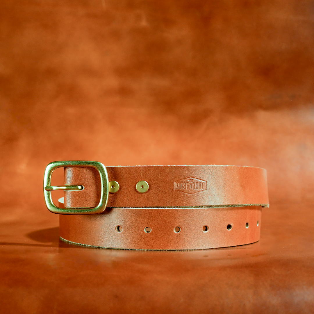 Anvil Leather Belt - We The People - Anvil Customs