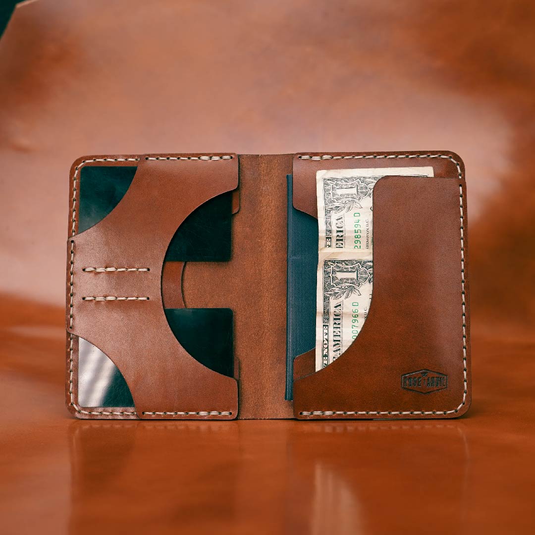 Handmade Mens Leather Travel Wallet Passport Wallet Leather 