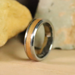 Cherry Wood Inlay Ring