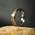 Hickory Wood Inlay Ring