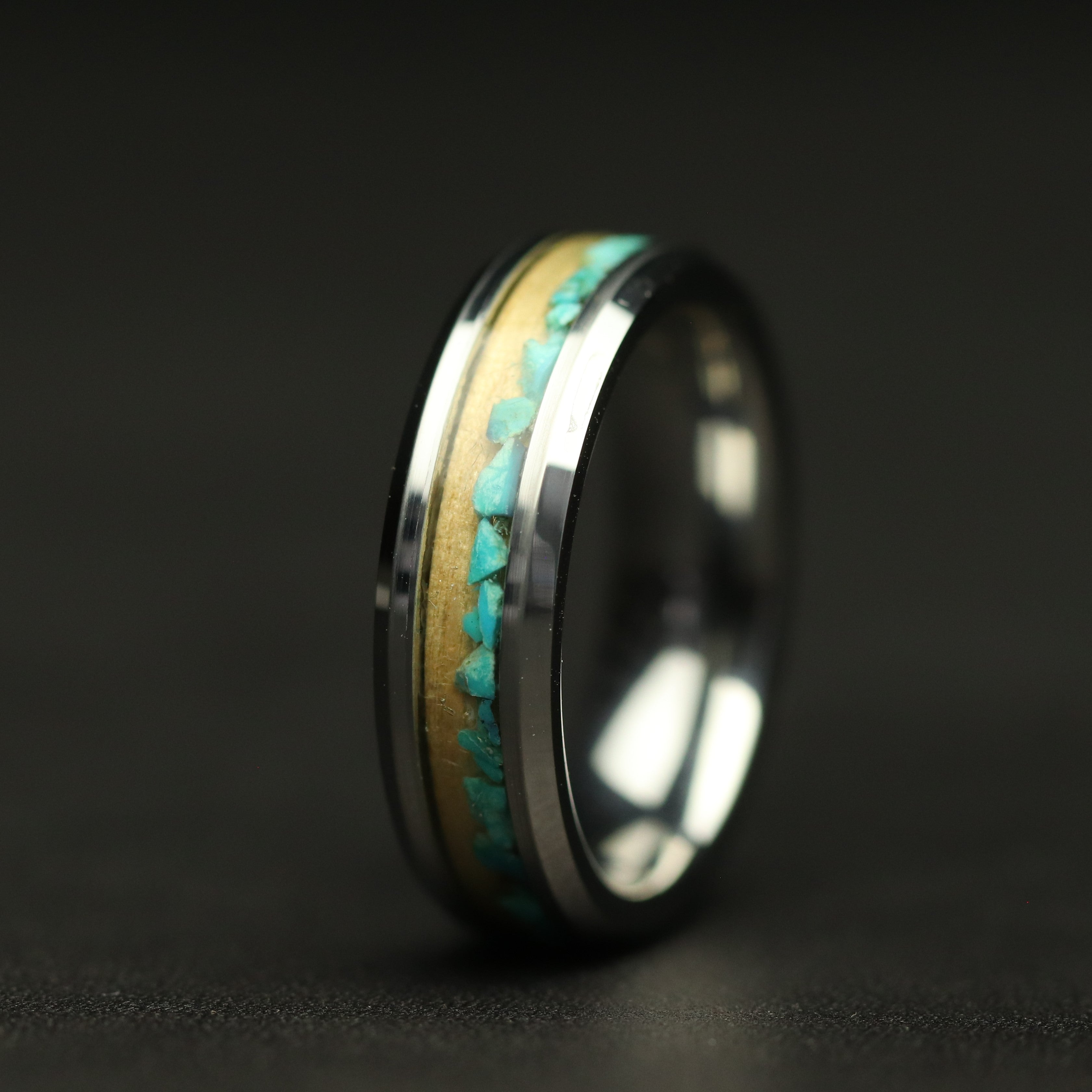 Oak and Turquoise ring