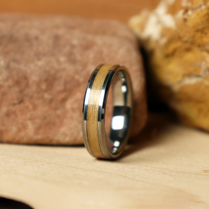 Wood ring 2025 with inlay