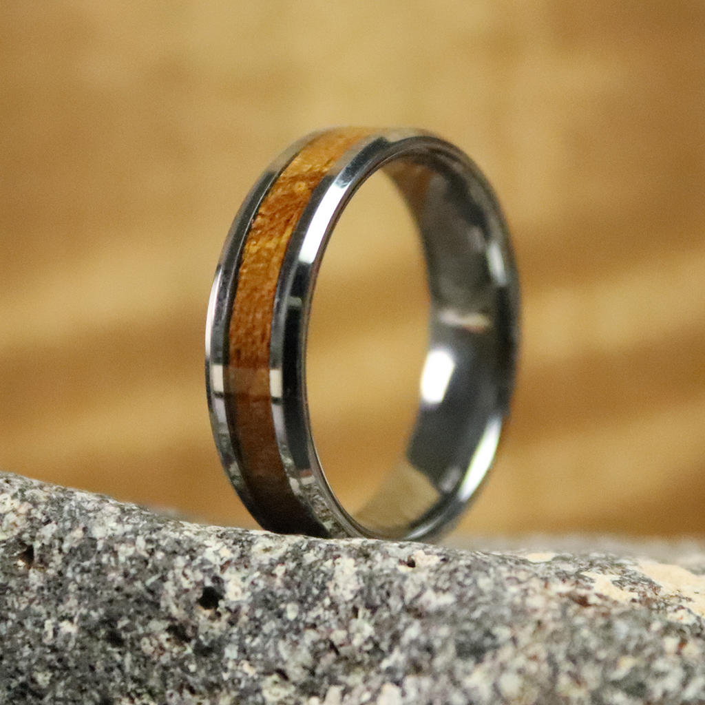 Mozambique Wood Inlay Ring