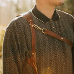 Light Brown Leather Lone Camera Harness