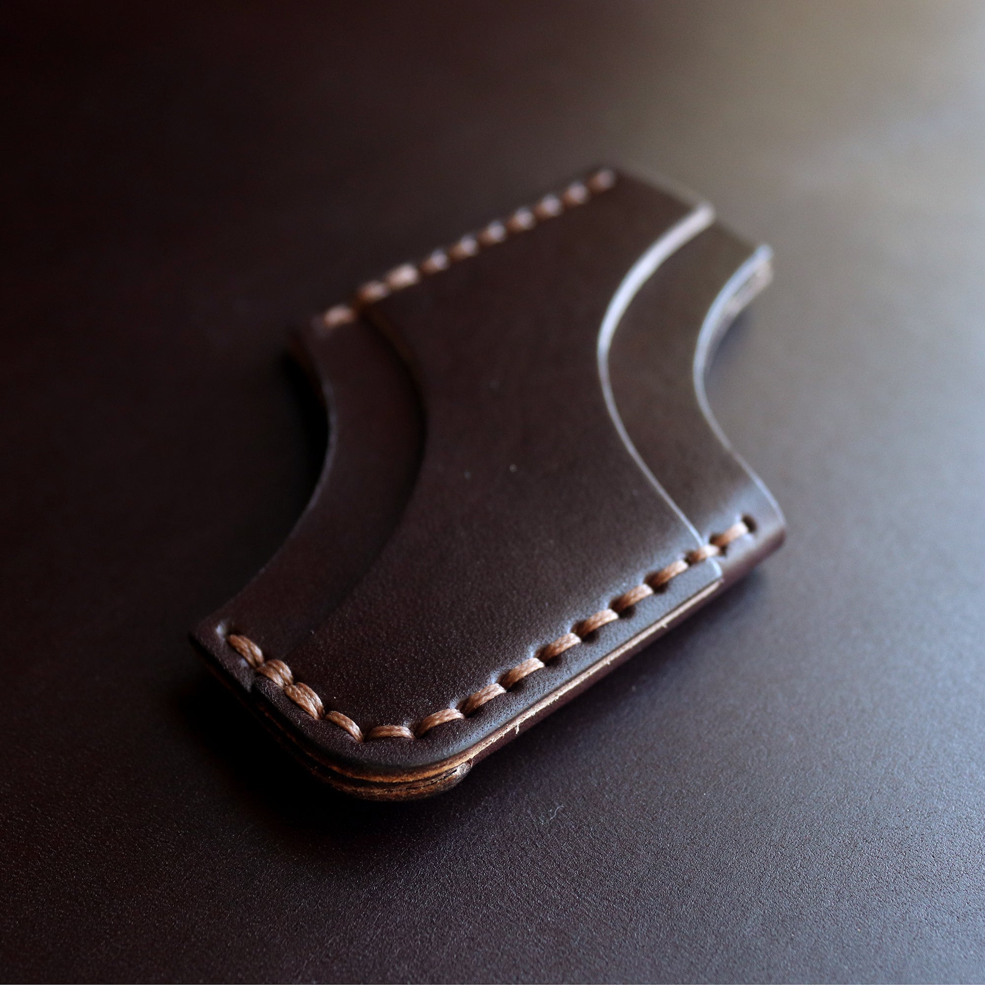 Dark Brown Leather Card Wallet